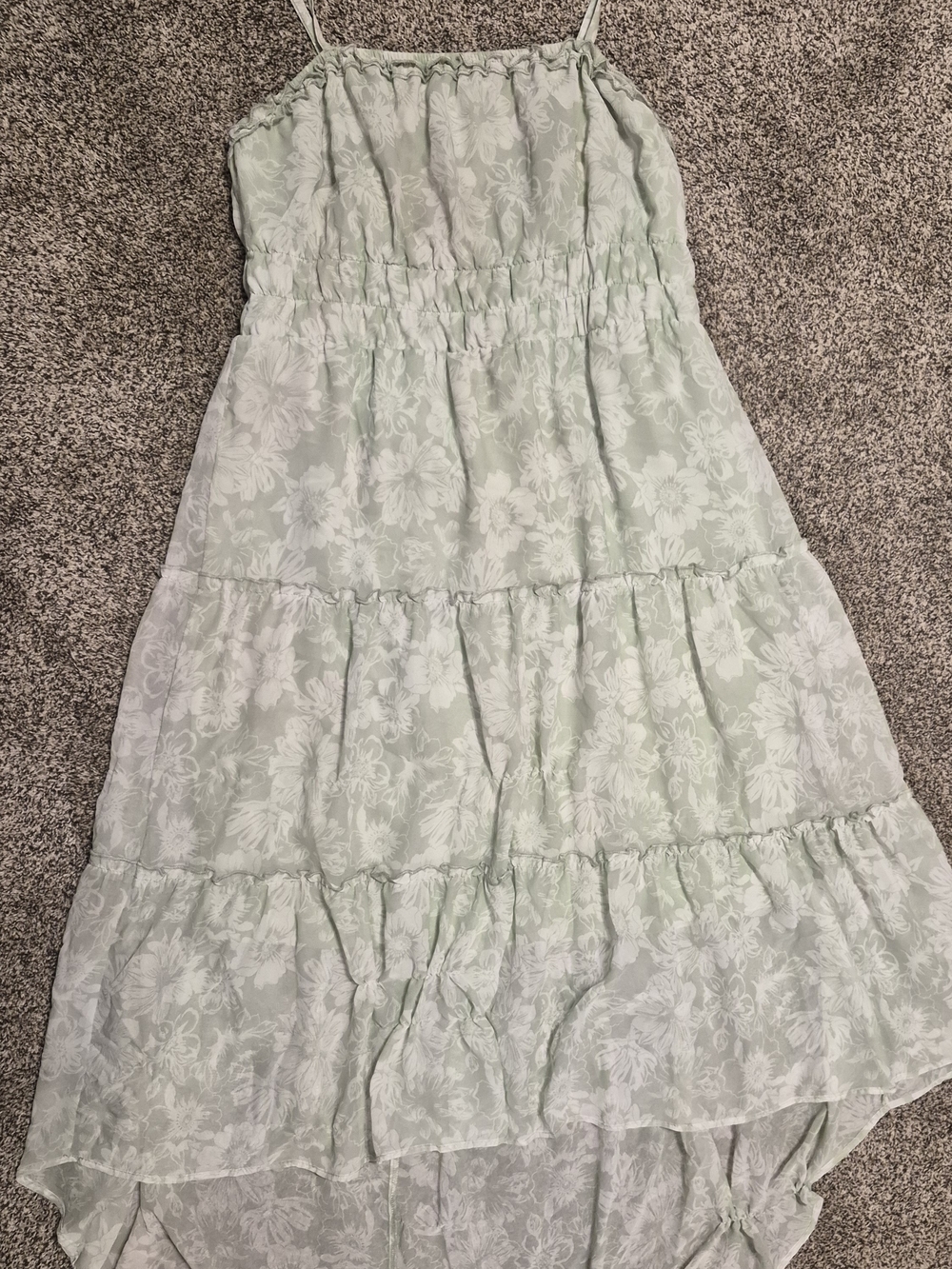 No Boundaries Mint Floral Tiered Sundress